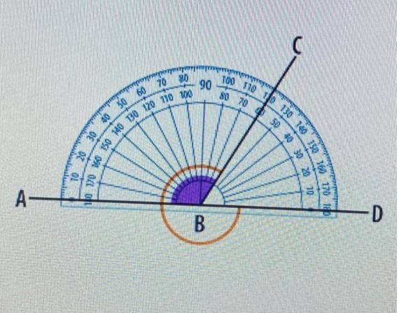 A) What is the size of angle ABC? b) Use your answer to part a) to work out the size-example-1