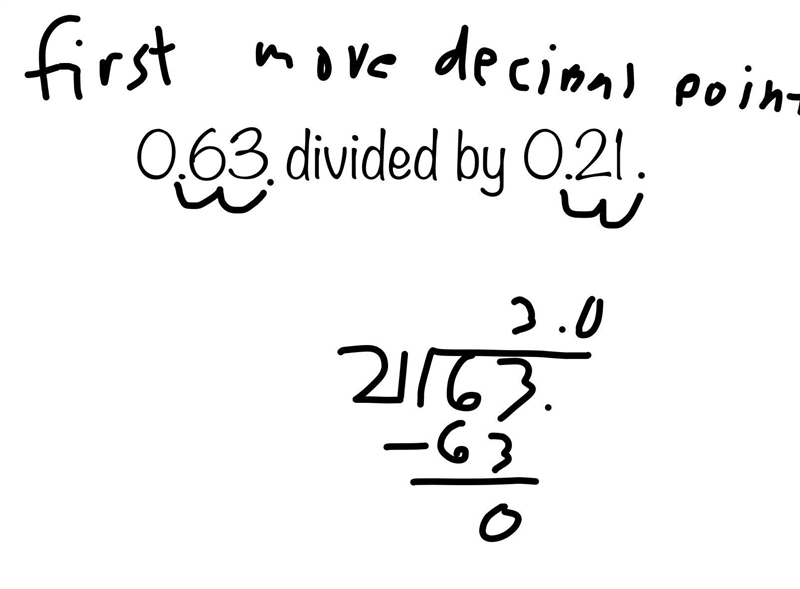 What is 0.63 divided by 0.21 (can you please show work)-example-1