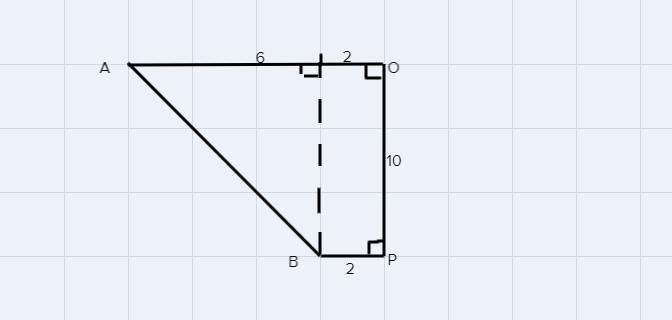 Circle P and O with a common external tangent Segment AB.OA=8 PB=2What is AB?-example-1