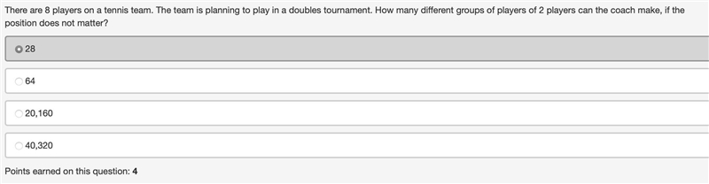 There are 8 players on a tennis team. The team is planning to play in a doubles tournament-example-1