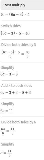 5/6a-3=5/8 How would you solve this?-example-1