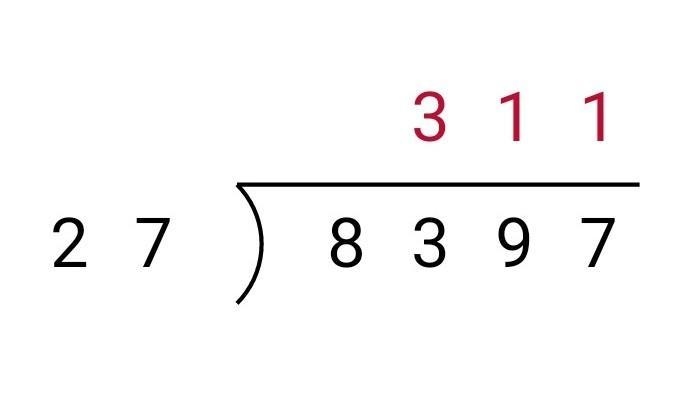 8397 divided by 27 WITH THE WAY TO DO IT-example-1