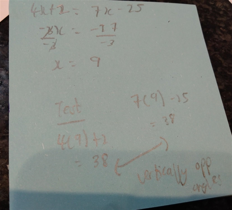 If Maggie corrected her mistake, what would be the correct answer for x? SHOW YOUR-example-1