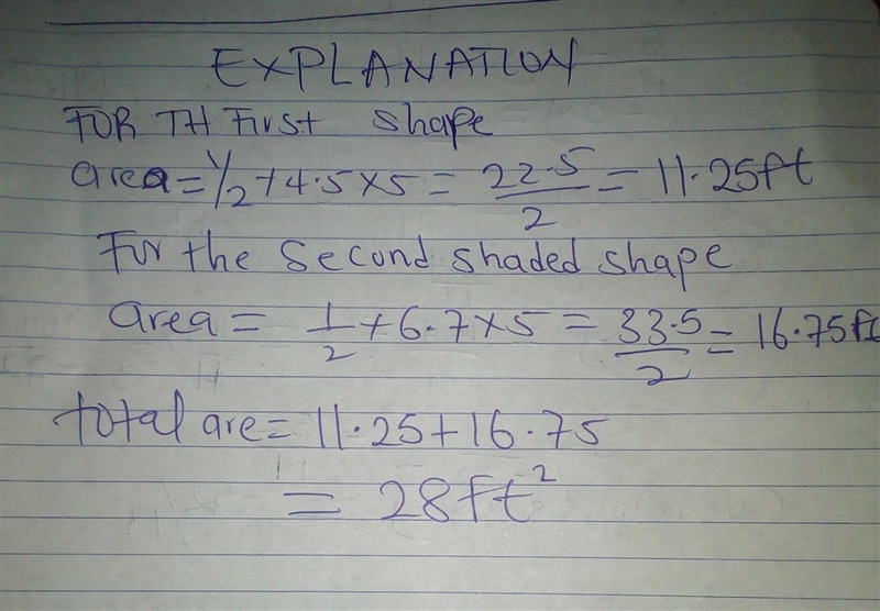 This is a test, I need help What is the total area, in square feet, of the shaded-example-1