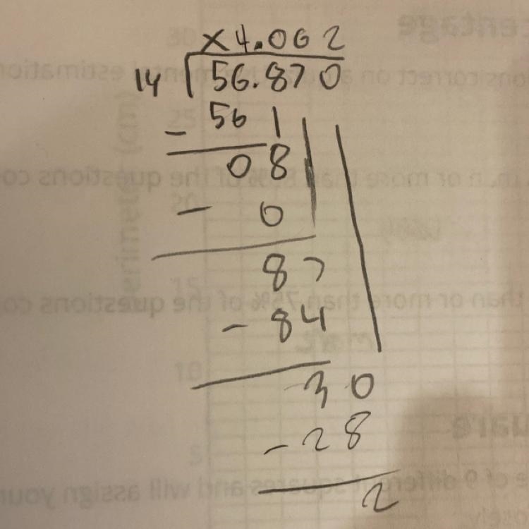 How do you divide 56.87 by 14 with explanation?-example-1