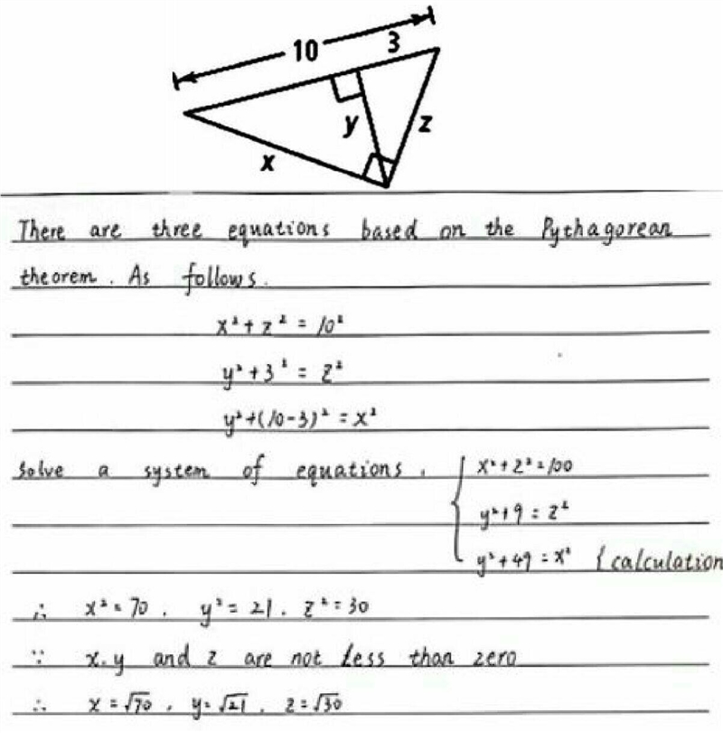 For the next four problems,solve for all of the variables. Show all of your work and-example-2