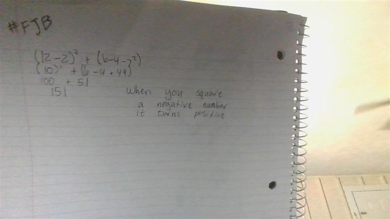 (12-2)²+(6-4-7²) PLSS ANSWER QUICK 30 points-example-1