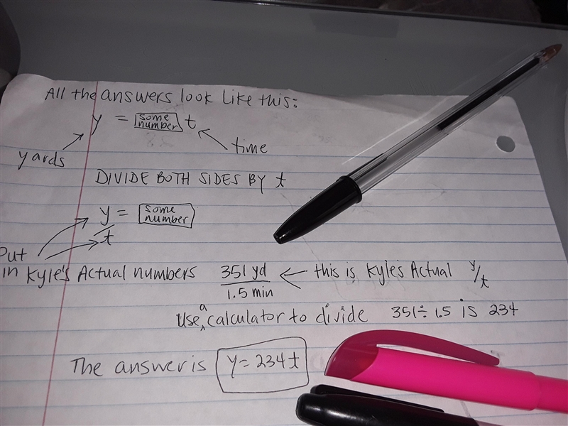 Help!! The number of yards Kyle travels on in-line skates, y, varies directly with-example-1