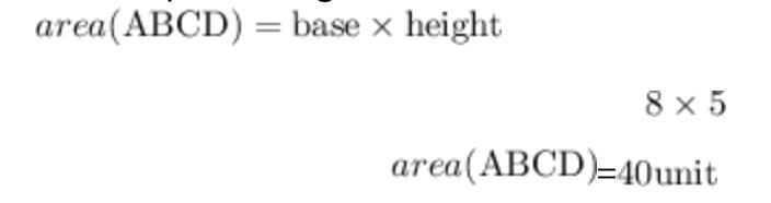 I NEED HELP ASAP✎The base of a parallelogram is 8 units, and the height is 5 units-example-2