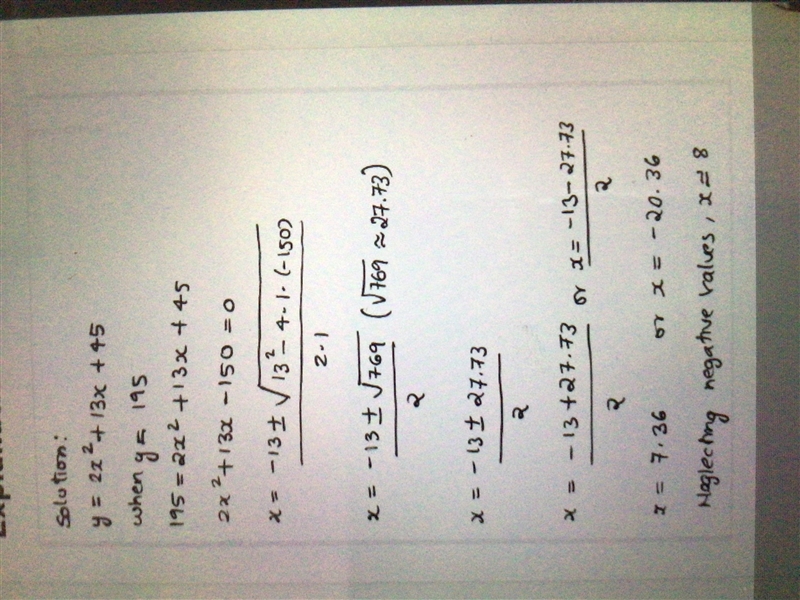 The number of stamps in a stamp collection can be modeled by the function y = 2x² + 13x-example-1