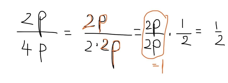 Simplify, u=Write your answer using whole numbers and variables: 2p/4p-example-1