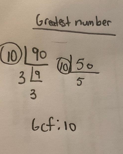 Highest Common Factor of 50 & 90-example-1