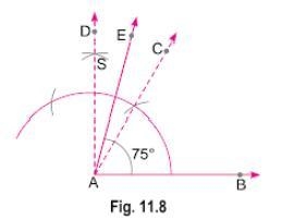 PLEASE HELP ASAP! Construct an angle of 75° and write the steps of construction.​-example-1