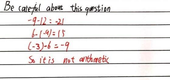 Tell whether the sequence is arithmetic. If the sequence is arithmetic, write a function-example-1