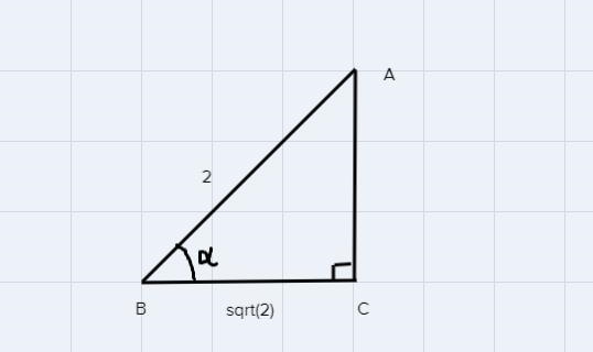 Given that cosα=−2√2 and tanα<0, draw and use a diagram to find the value of all-example-1