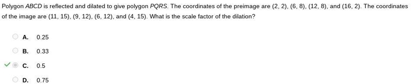 Polygon ABCD is reflected and dilated to give polygon PORS. The coordinates of the-example-1