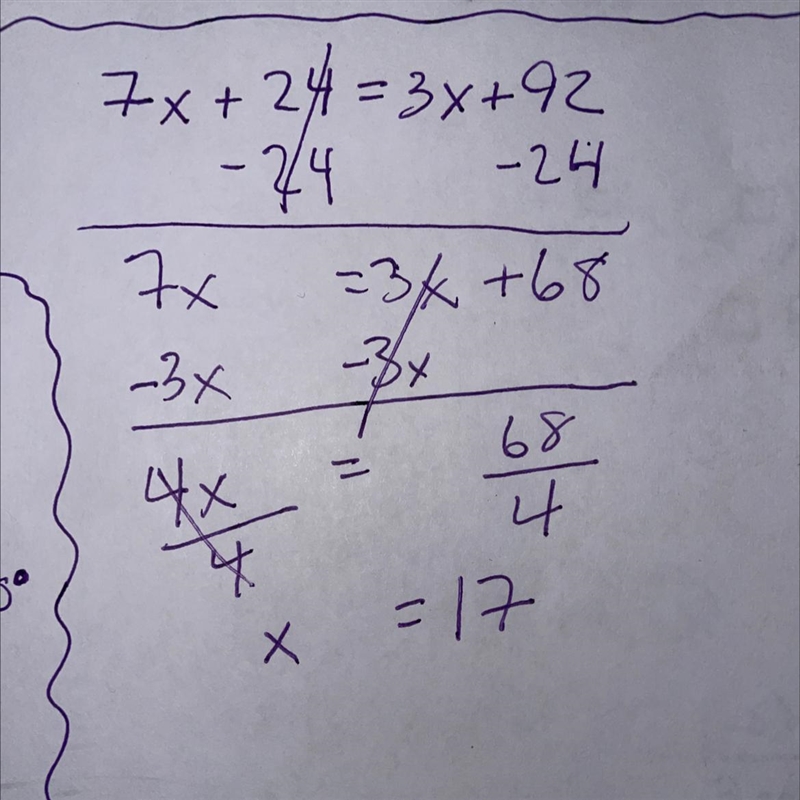 Solve for x and then find the measure of-example-1