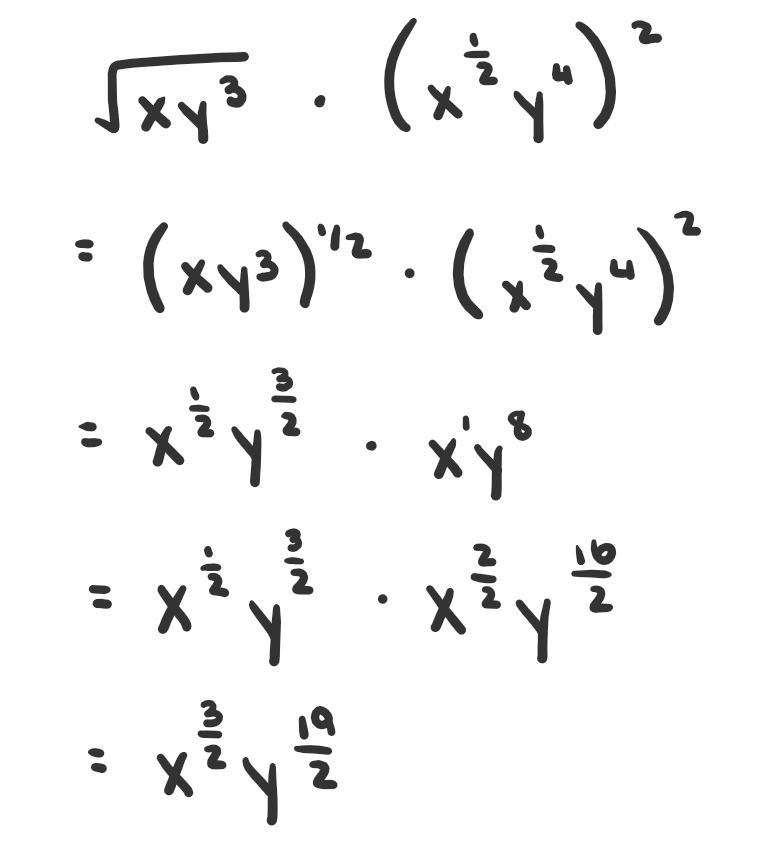 What expression is equivalent to (square root)-example-1