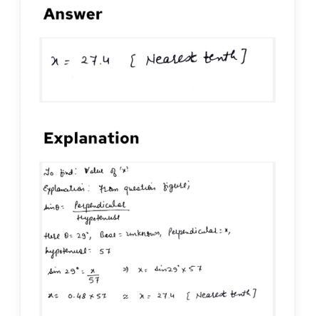 Solve for x. Round to the nearest tenth, if necessary.-example-1