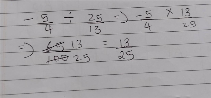 Divide - 5/4 by 25/13​-example-1