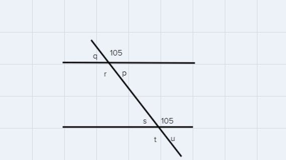 Use the ankle shown to determine if the lines are parallel-example-2