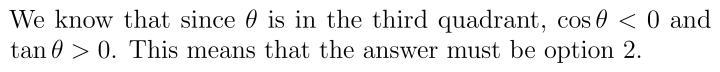 If sin0 = -square root 3/2 and pi < 0 < 3pi/2, what are the values of cos 0 and-example-1