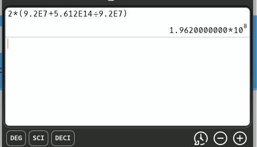 Find the perimeter. Area=5.612x10^14 9.2x10^7-example-1