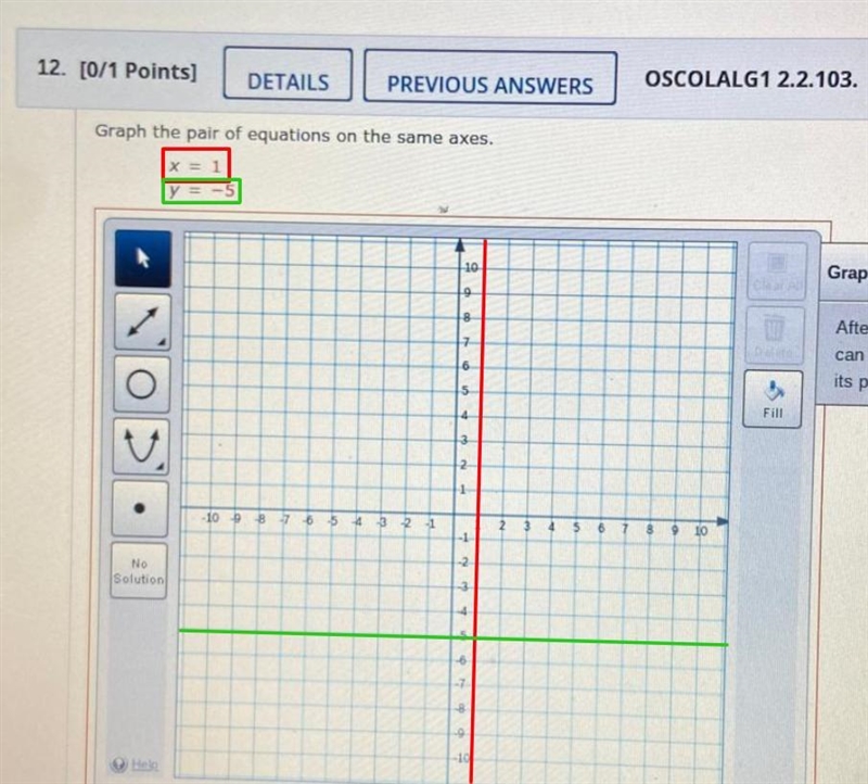 Can someone please help me out with this! Im struggling a lot with this! x=1 y=-5-example-1