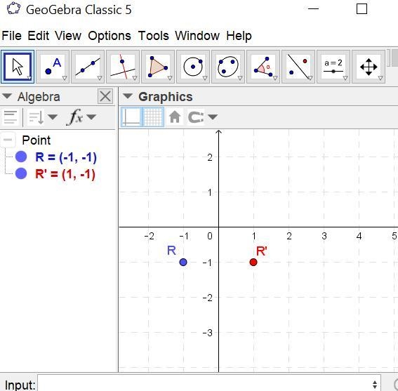 Point R is located at (-1,-1) on the coordinate plane. Point R is reflected over the-example-1