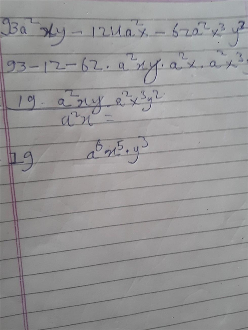 93a²xy - 124a²x - 62a²x³y²-example-1