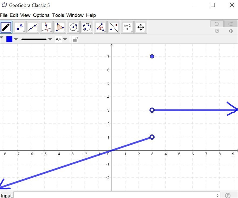 Use the given graph to determine the limit, if it exists. (4 points) A coordinate-example-1