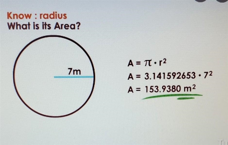 Calculate the area each circle below.#1-example-1