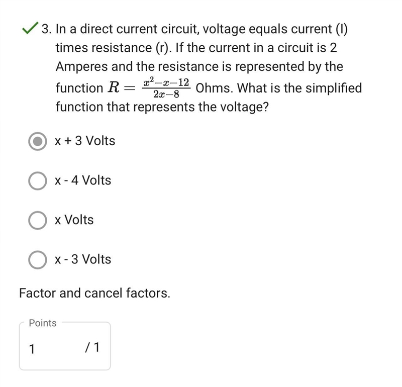 In a direct current circuit , voltage equals current (I) times resistance (r). If-example-1