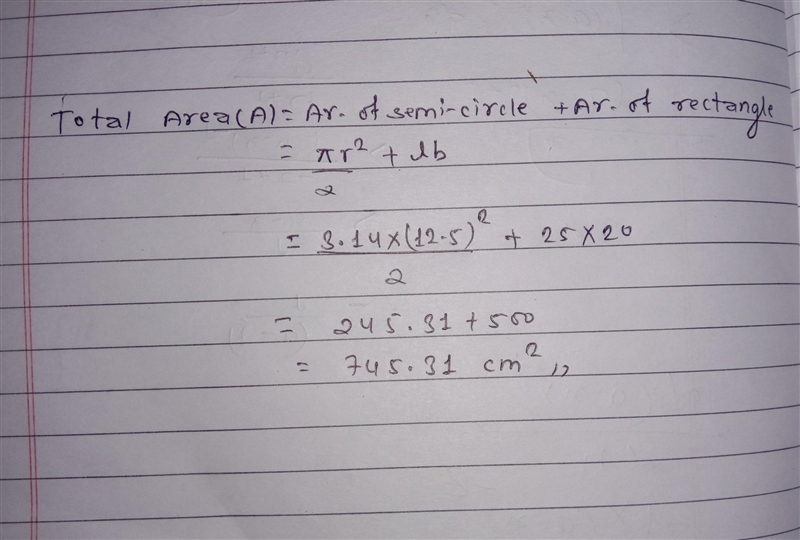 3 What is the area of the composite figure? 12.5cm 20cm 500 490.62 245.31 745.31 25cm-example-1