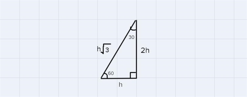 For the right triangles below, find the exact values of the side lengths a and h. If-example-2