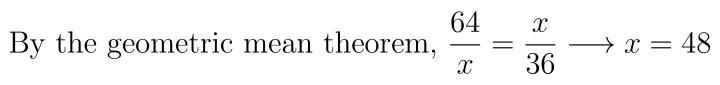 Find the value of x.* 20 48 36 60-example-1