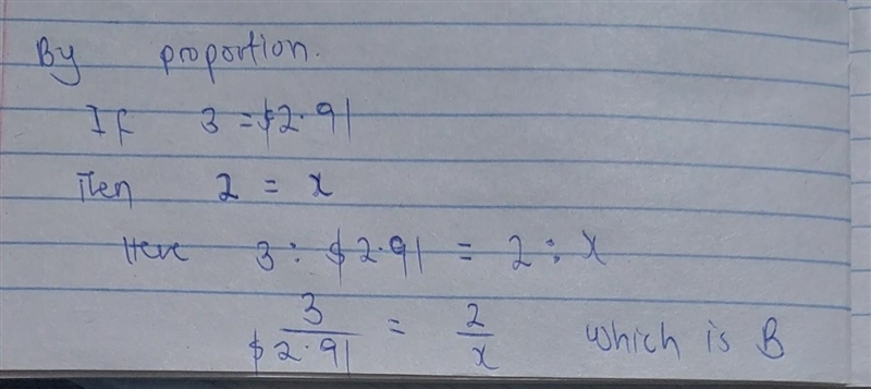 PLEASS HELP!! 3 folders cost $2.91. Which equation would help determine the cost of-example-1