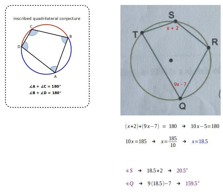 Find the measures of angles Q and S. Number 7!-example-1