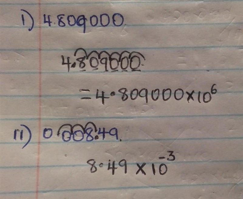 5)Express in standard form: (i)4809000 (ii)0.00849​-example-1