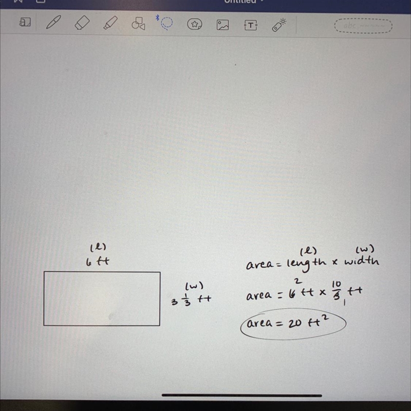 A rectangular garden has a length of 6 feet and a width of 3 1/3 feet. Maria wants-example-1