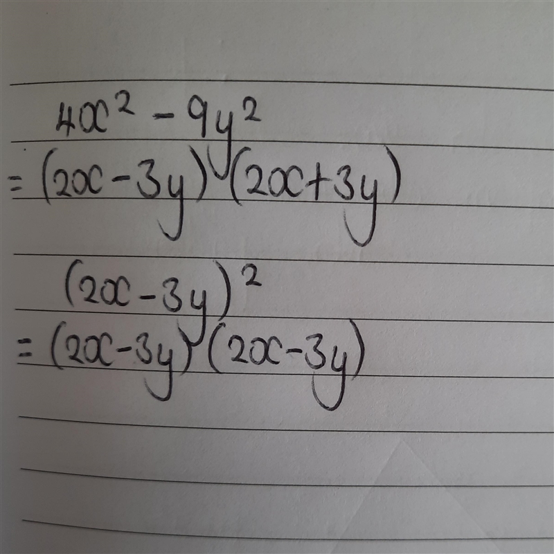 4x²-9y², 8x³ - 27y³ and (2x-3y)²​-example-1