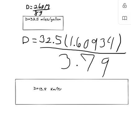 Jan traveled 260 miles using 8 gallons of gas. What was the cars miles per quart?-example-1