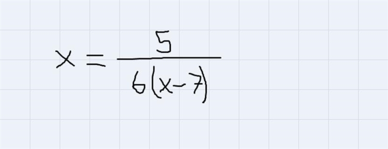 X= 5/6v+ 7Solve for v-example-1