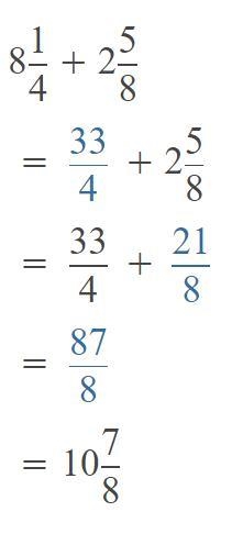 8 1/4 + 2 5/8 = ? I REALLY NEED HELP!!!!!!!-example-1