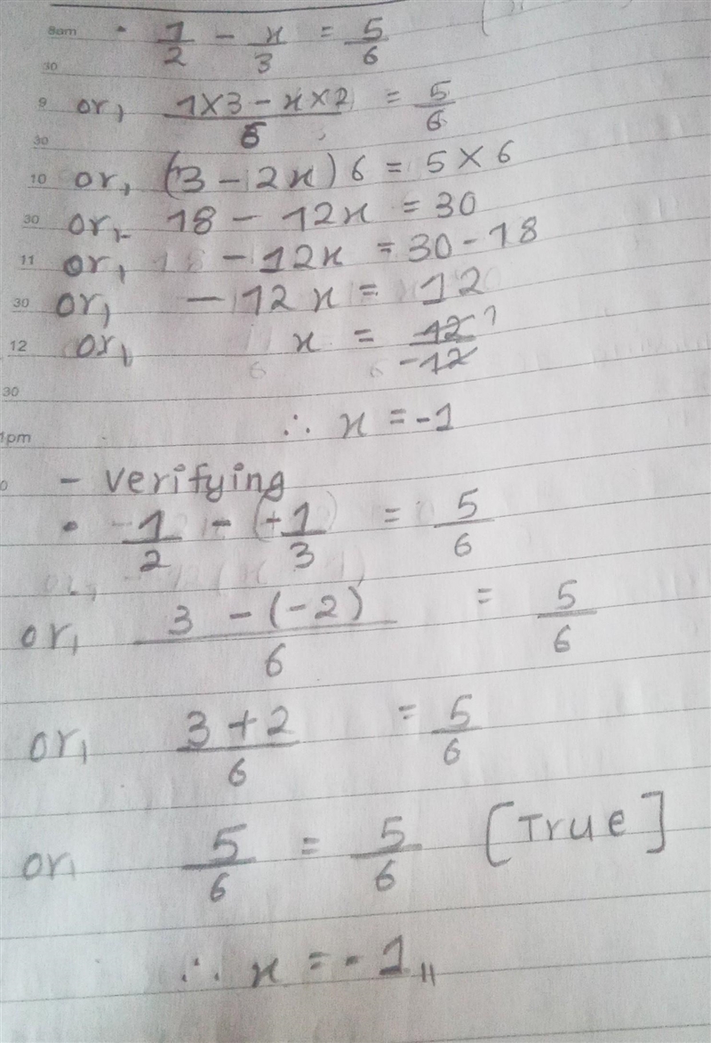 |1/2- x/3|=5/6. Solve for x. There is (most likely) 2 answers-example-1