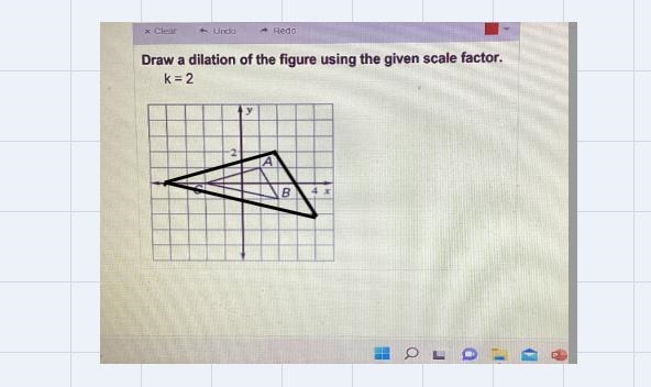 Draw a dilation of the figure using the given factor-example-1