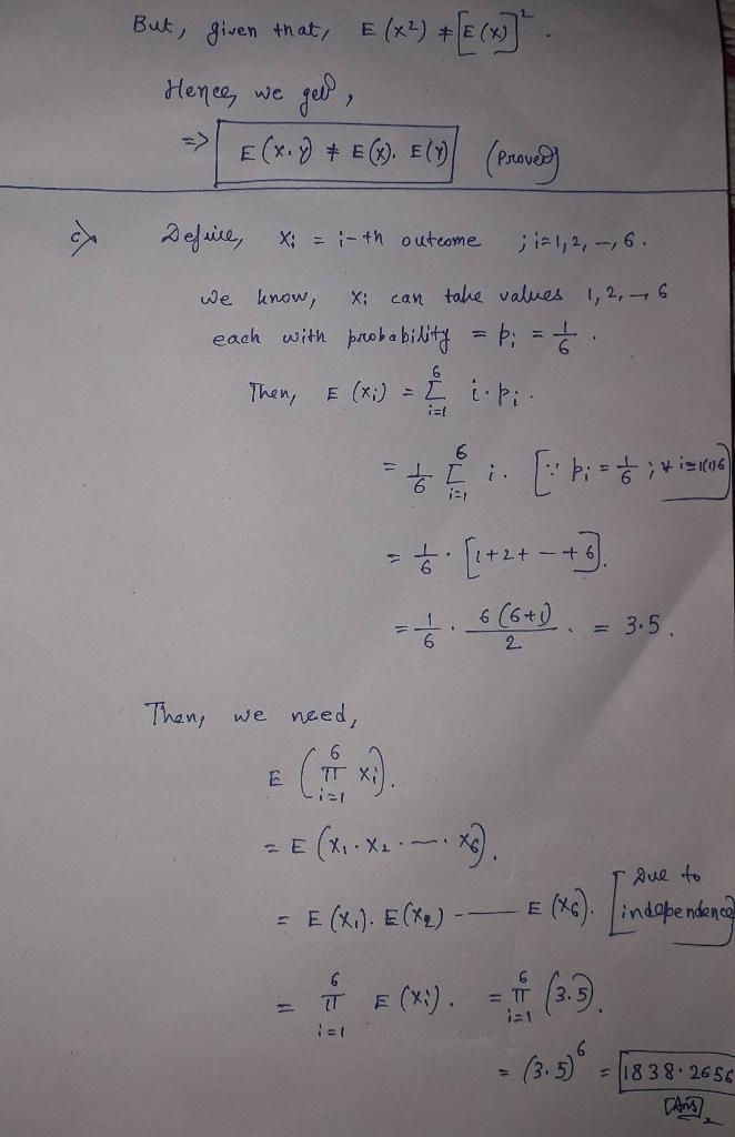 Expectation of Product of Random Variables Proof From the definition of the expected-example-1