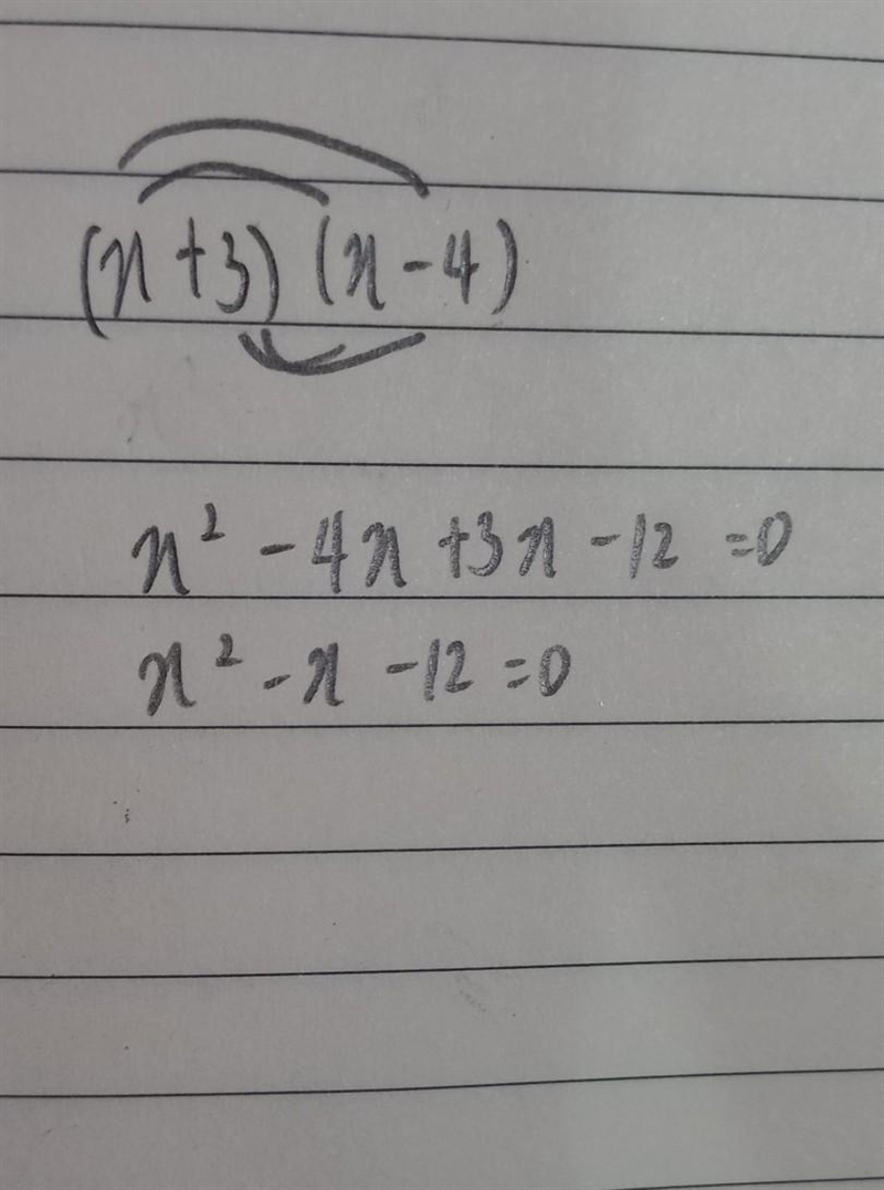 How do i convert (x+3)(x-4) to standard form-example-1