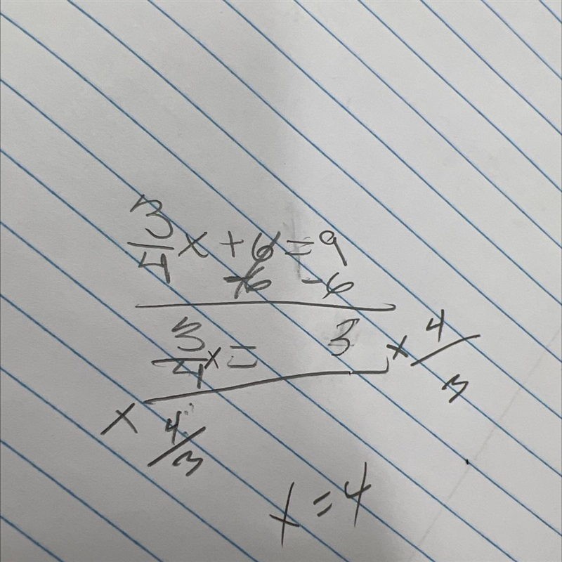 3/4(x+8)=9 What is the value of x?-example-1