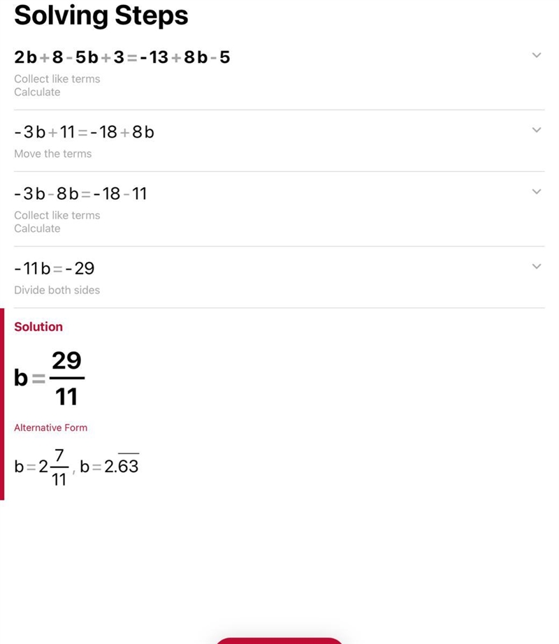 2b + 8 - 5b + 3 = -13 + 8b -5-example-1